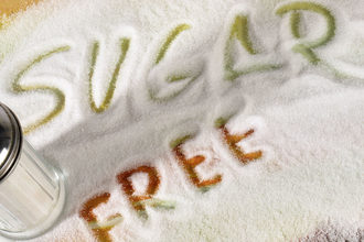 Sugar-free written in sugar